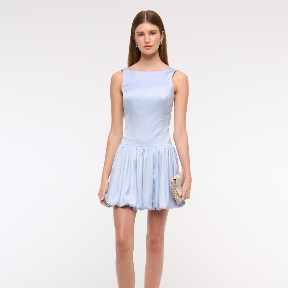 Abercrombie High-Neck Bubble Hem Mini Dress size Small